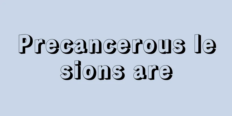 Precancerous lesions are