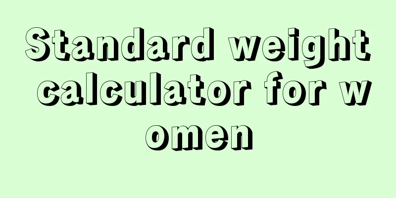 Standard weight calculator for women