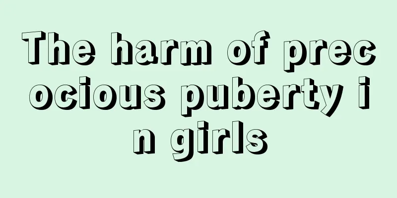 The harm of precocious puberty in girls