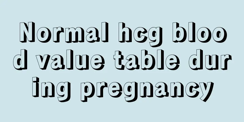 Normal hcg blood value table during pregnancy