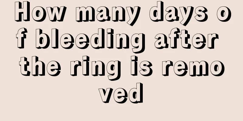 How many days of bleeding after the ring is removed