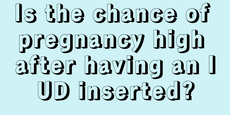 Is the chance of pregnancy high after having an IUD inserted?