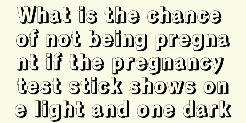 What is the chance of not being pregnant if the pregnancy test stick shows one light and one dark