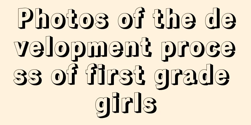 Photos of the development process of first grade girls