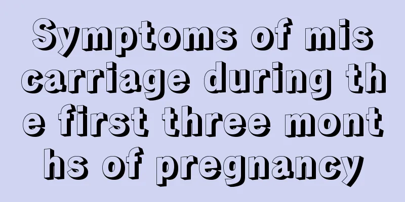 Symptoms of miscarriage during the first three months of pregnancy