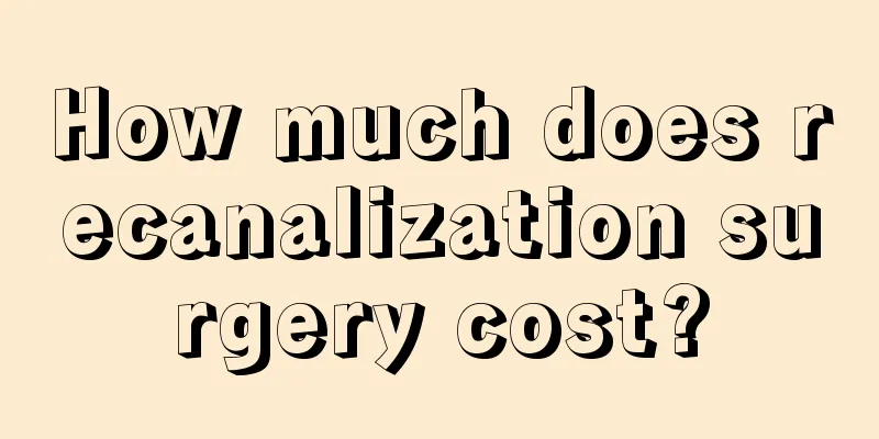 How much does recanalization surgery cost?