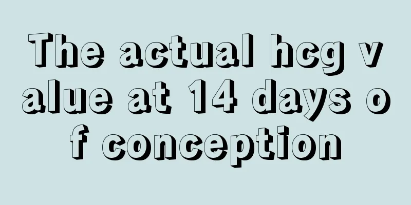 The actual hcg value at 14 days of conception