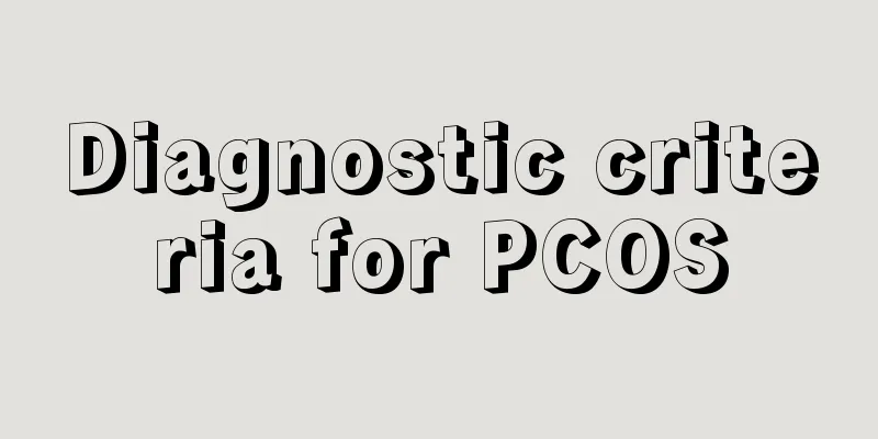 Diagnostic criteria for PCOS