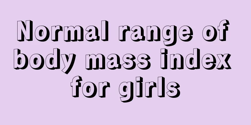 Normal range of body mass index for girls