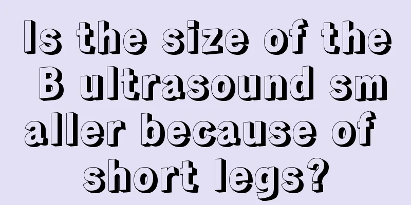 Is the size of the B ultrasound smaller because of short legs?