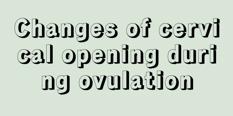 Changes of cervical opening during ovulation