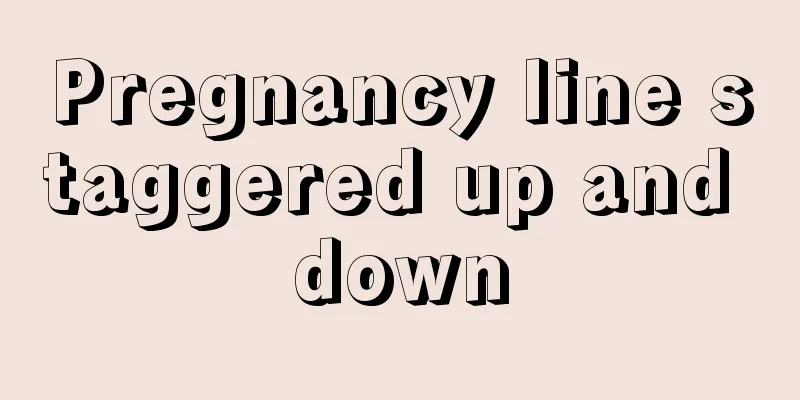 Pregnancy line staggered up and down