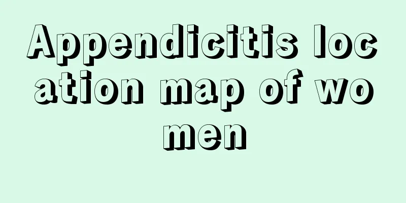 Appendicitis location map of women