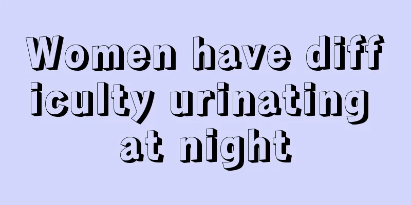 Women have difficulty urinating at night