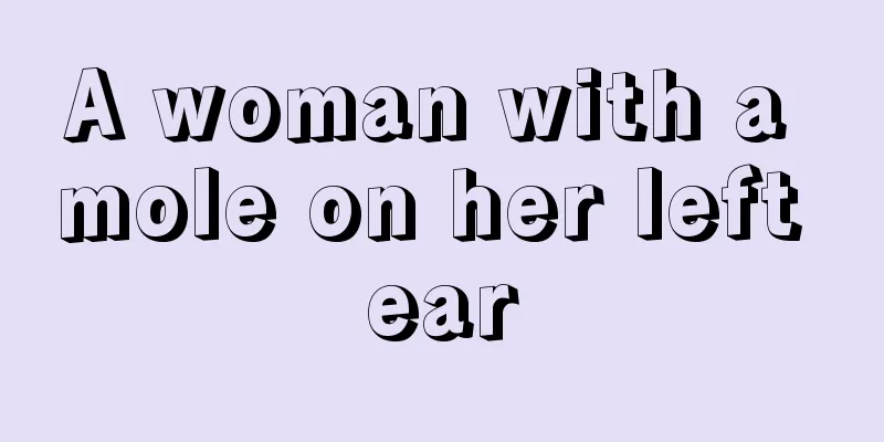 A woman with a mole on her left ear