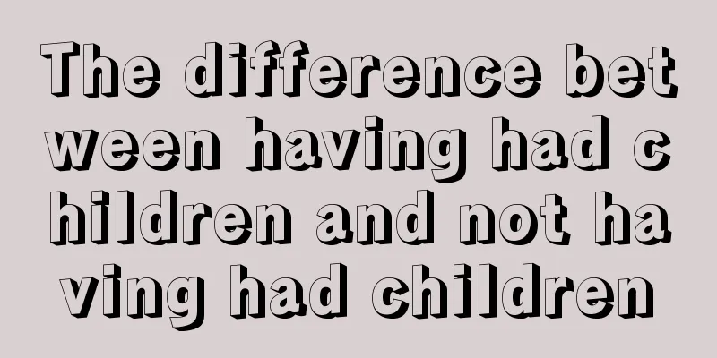 The difference between having had children and not having had children