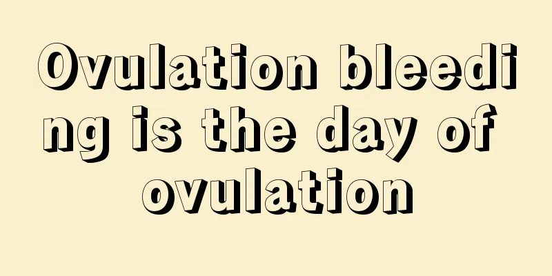 Ovulation bleeding is the day of ovulation