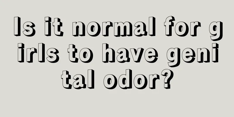 Is it normal for girls to have genital odor?