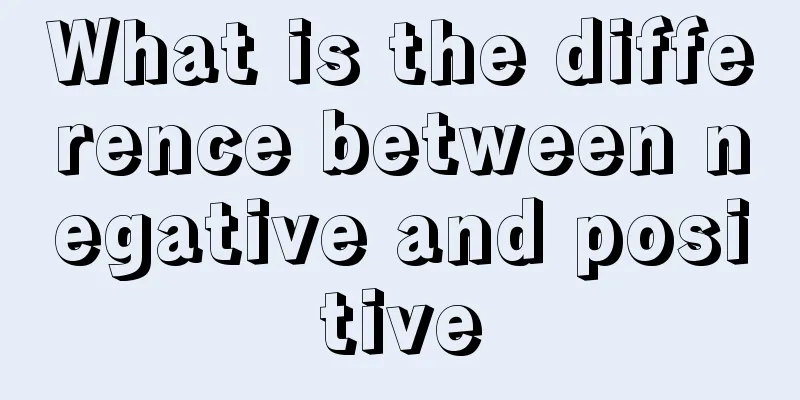 What is the difference between negative and positive