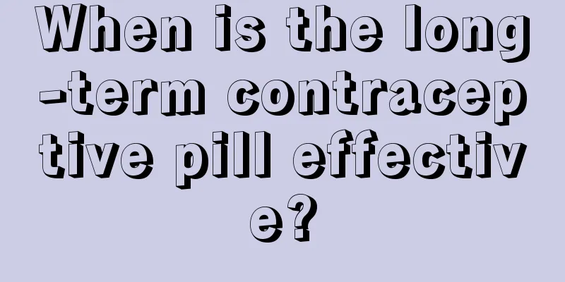 When is the long-term contraceptive pill effective?