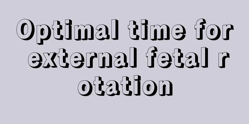 Optimal time for external fetal rotation