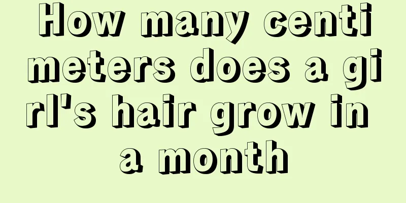 How many centimeters does a girl's hair grow in a month