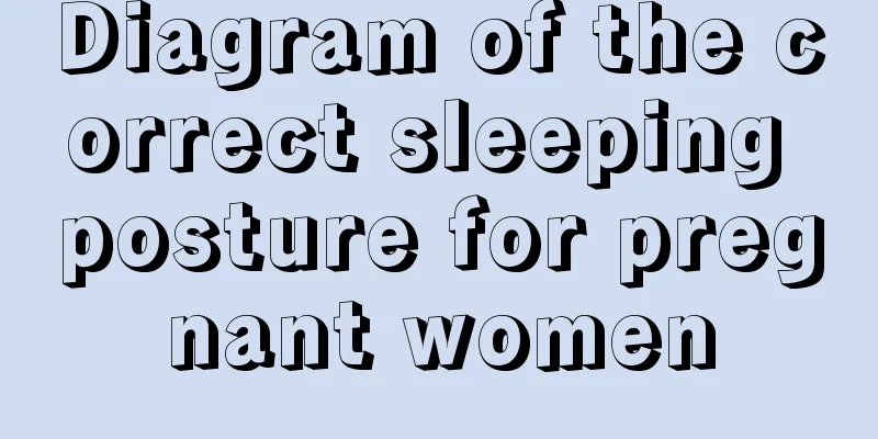 Diagram of the correct sleeping posture for pregnant women