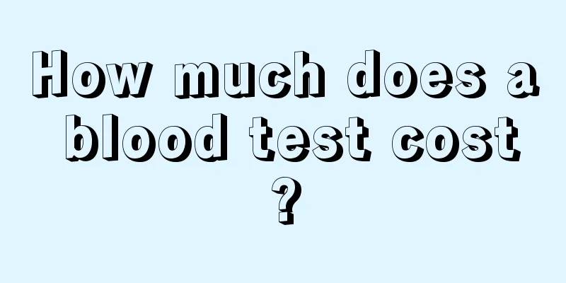 How much does a blood test cost?