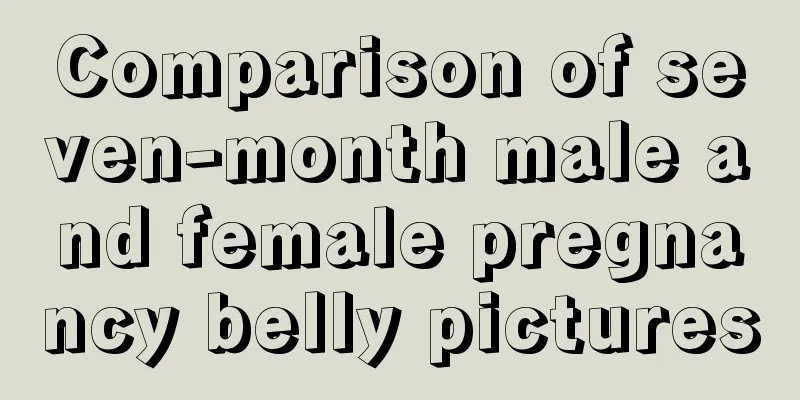 Comparison of seven-month male and female pregnancy belly pictures