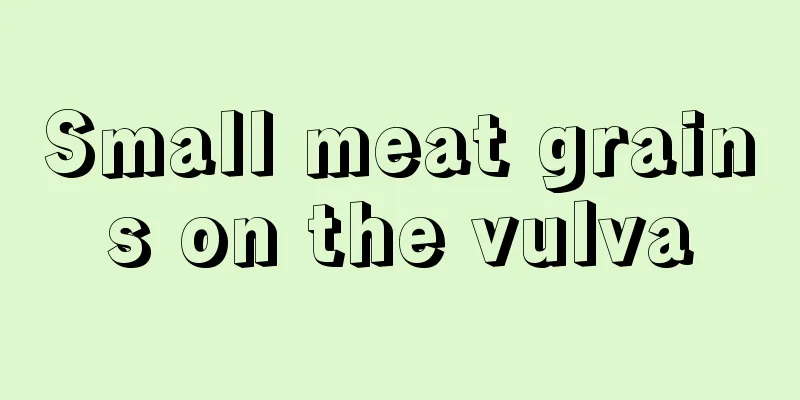 Small meat grains on the vulva