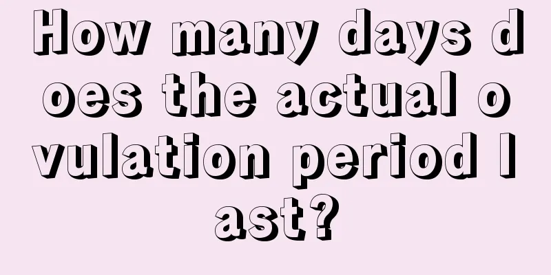 How many days does the actual ovulation period last?