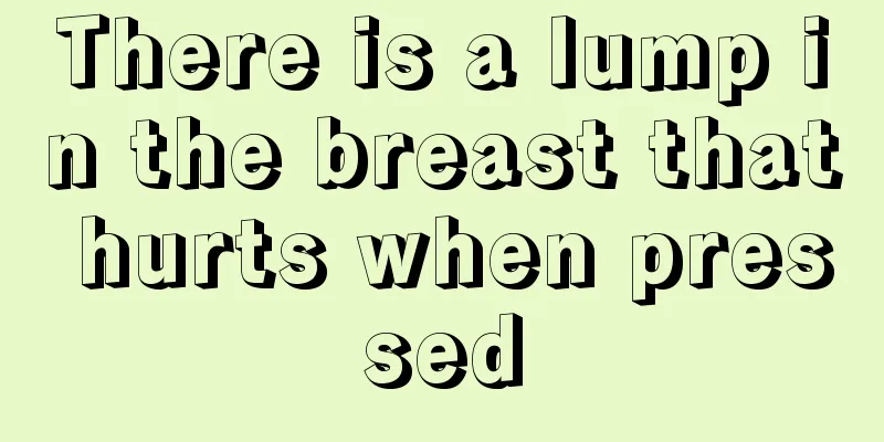 There is a lump in the breast that hurts when pressed