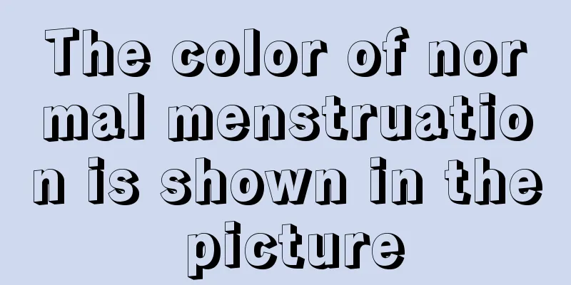 The color of normal menstruation is shown in the picture