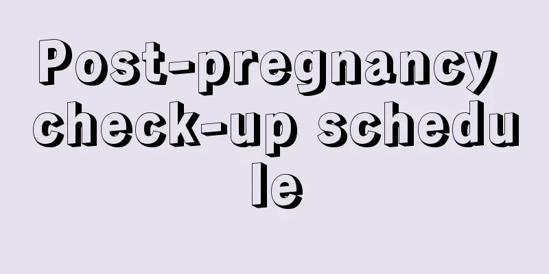 Post-pregnancy check-up schedule