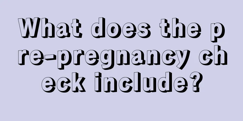 What does the pre-pregnancy check include?