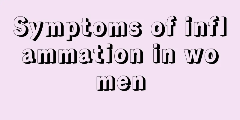 Symptoms of inflammation in women