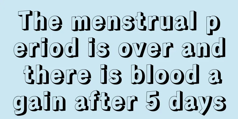 The menstrual period is over and there is blood again after 5 days