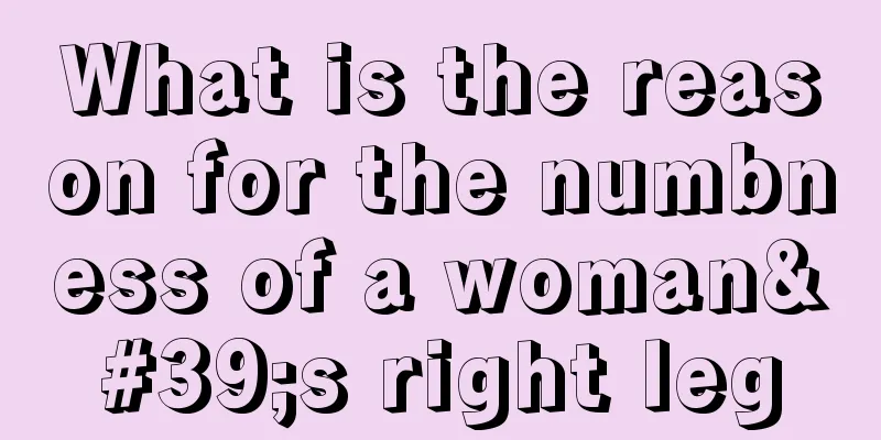 What is the reason for the numbness of a woman's right leg