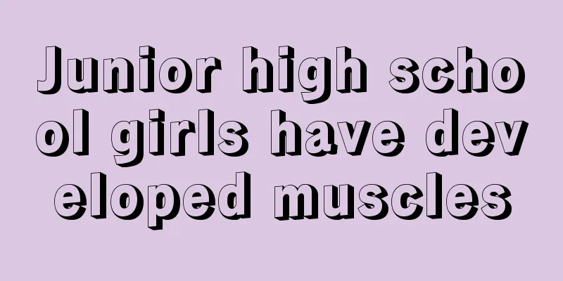 Junior high school girls have developed muscles