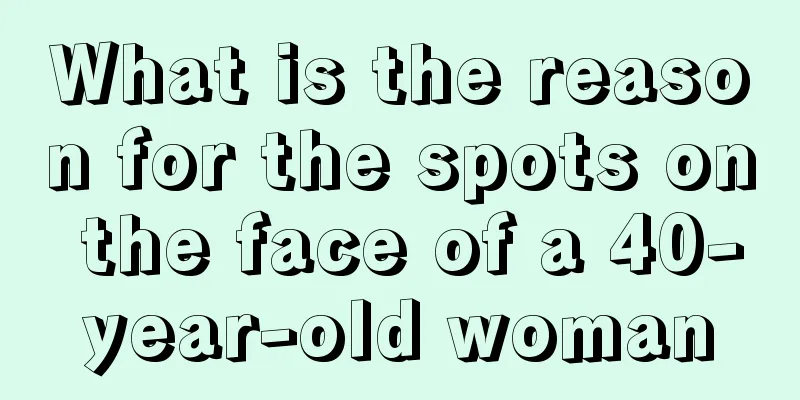 What is the reason for the spots on the face of a 40-year-old woman