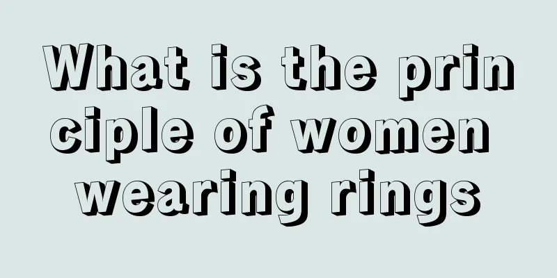 What is the principle of women wearing rings