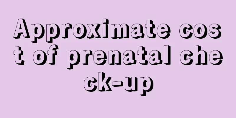 Approximate cost of prenatal check-up