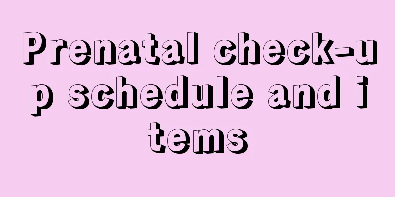 Prenatal check-up schedule and items