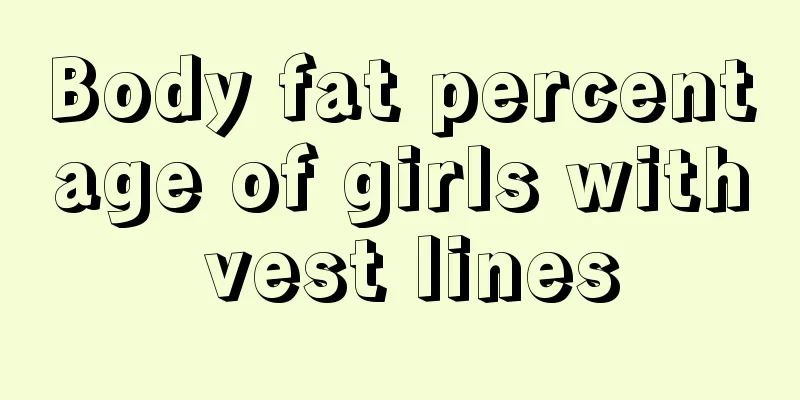 Body fat percentage of girls with vest lines