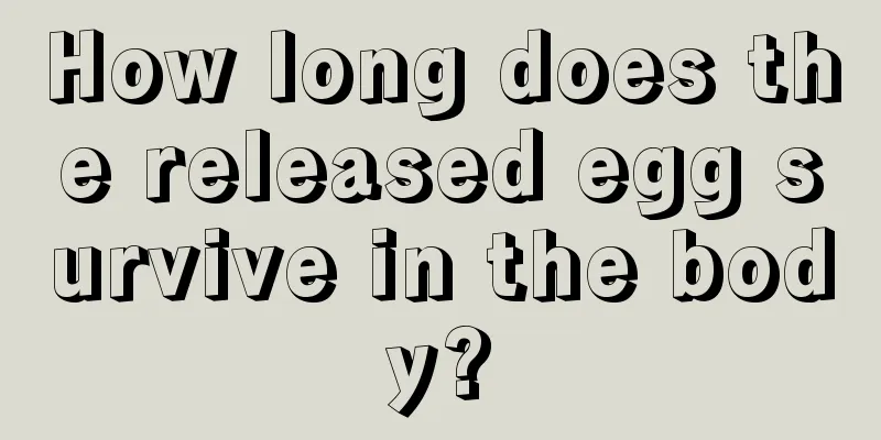 How long does the released egg survive in the body?