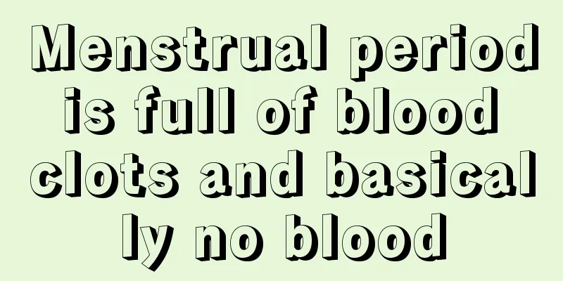 Menstrual period is full of blood clots and basically no blood