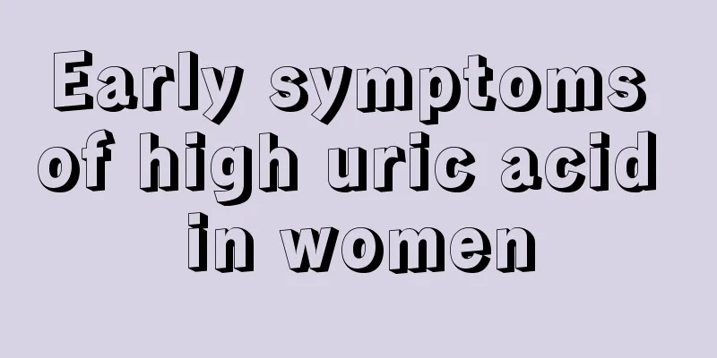 Early symptoms of high uric acid in women