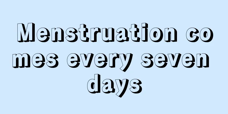 Menstruation comes every seven days