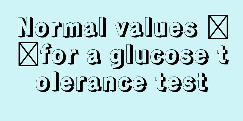 Normal values ​​for a glucose tolerance test