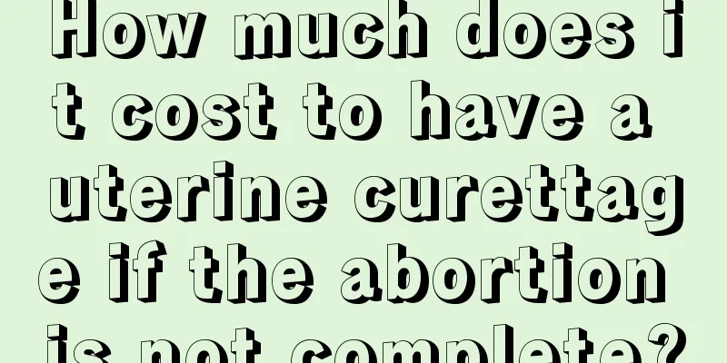 How much does it cost to have a uterine curettage if the abortion is not complete?